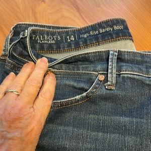 Talbots Barely Boot, High waist jeans.
